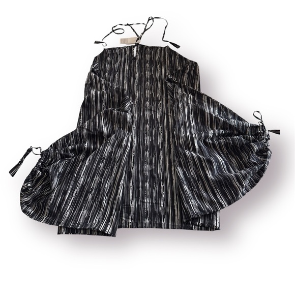 🛍️SALE🛍️ LUUKAA Black White Gray Striped Shalwar Overalls - Picture 8 of 9